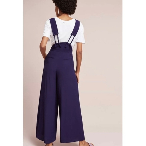 Anthropologie x Maeve Souxanne Apron Wide Leg Jumpsuit 0 - Picture 4 of 12